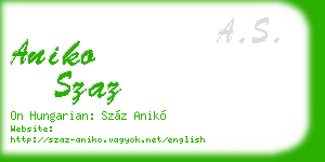 aniko szaz business card